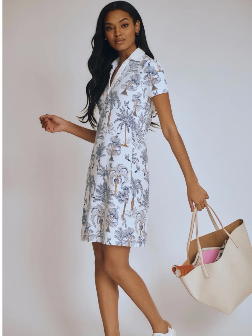 J. McLaughlin Sonnet Dress in Palm Sketch size Small Catalina Cloth Athleisure